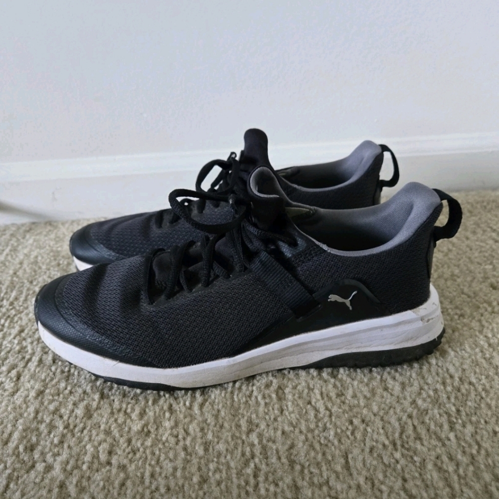 Puma Mens Fusion Evo Grip Golf Shoes In Black Size 8